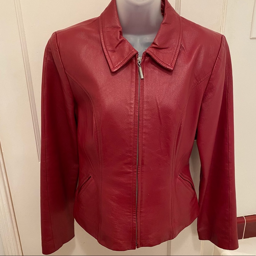 Red Leather Jacket (real leather)